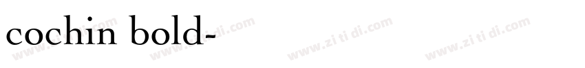 cochin bold字体转换